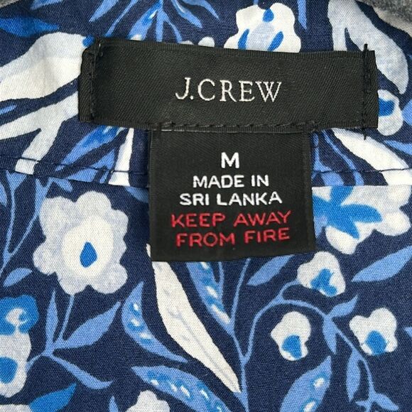 J. Crew Women’s Long-sleeve cotton poplin pajama top in floral flourish Size M - Picture 6 of 12